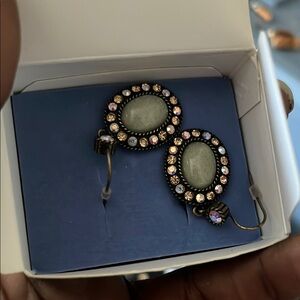 Elegant Gold and Silver Crystal Earrings
